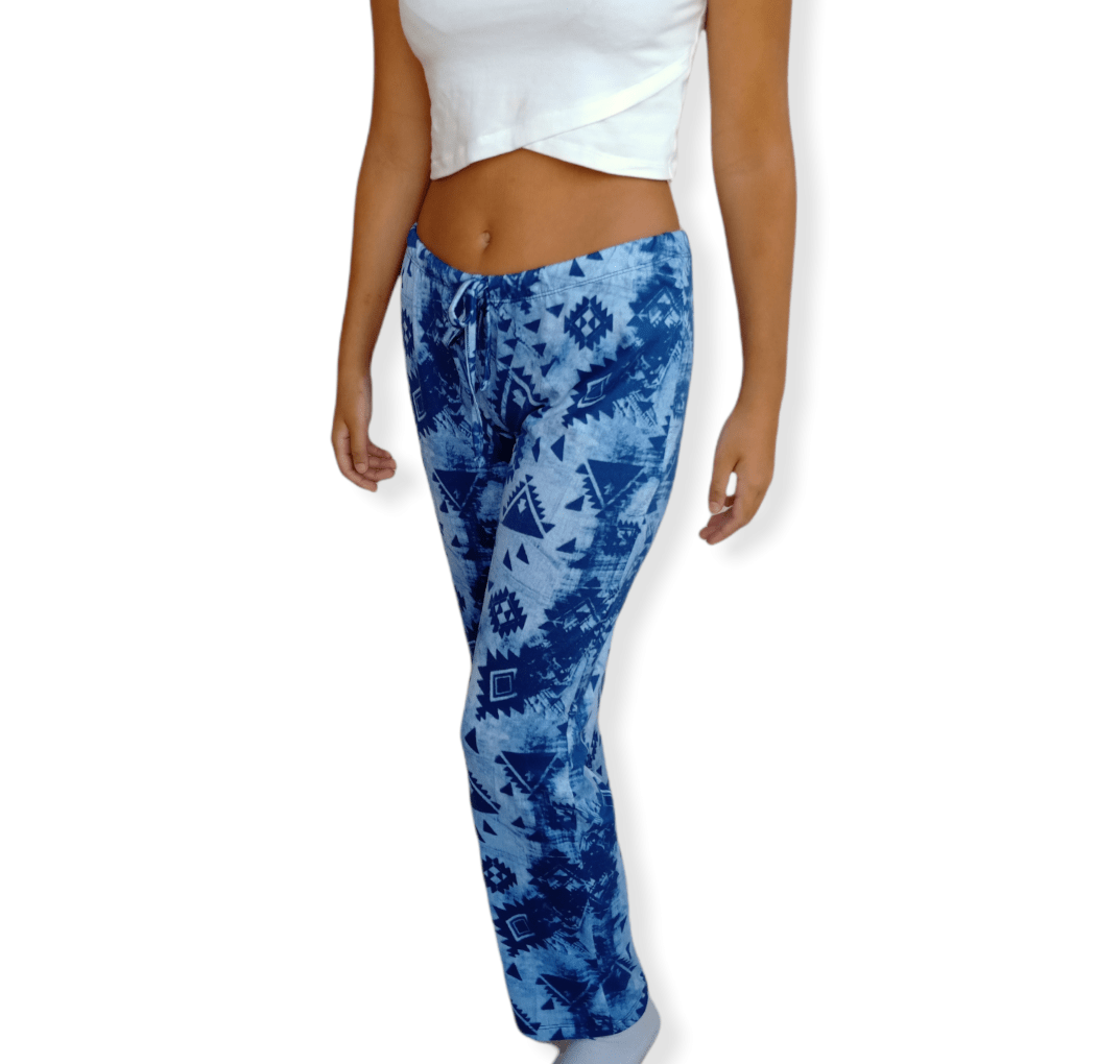 ElOutlet Women Pajama Pants Women Pajama Pants - Blue Patterned