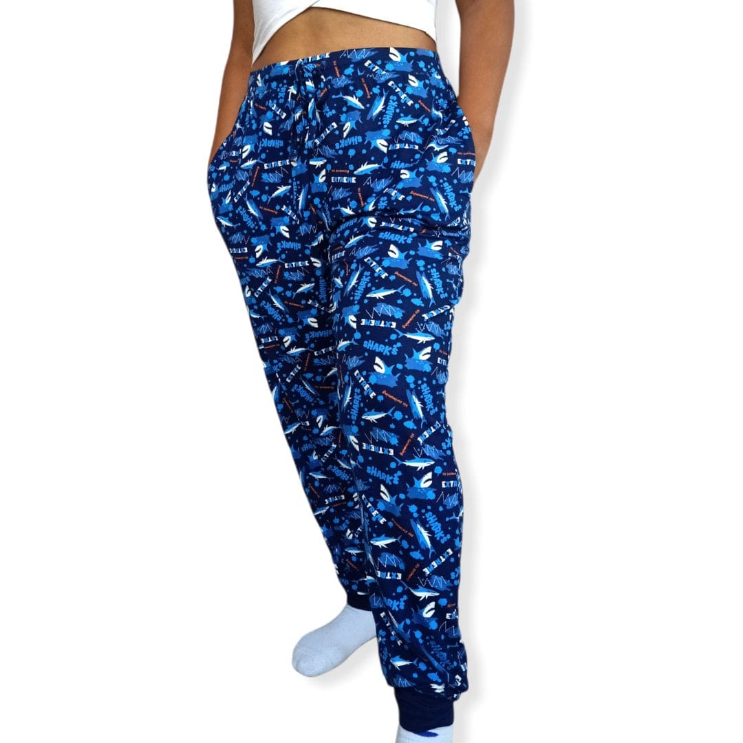 ElOutlet Women Pajama Pants Women Pajama Pants - Blue Sharks