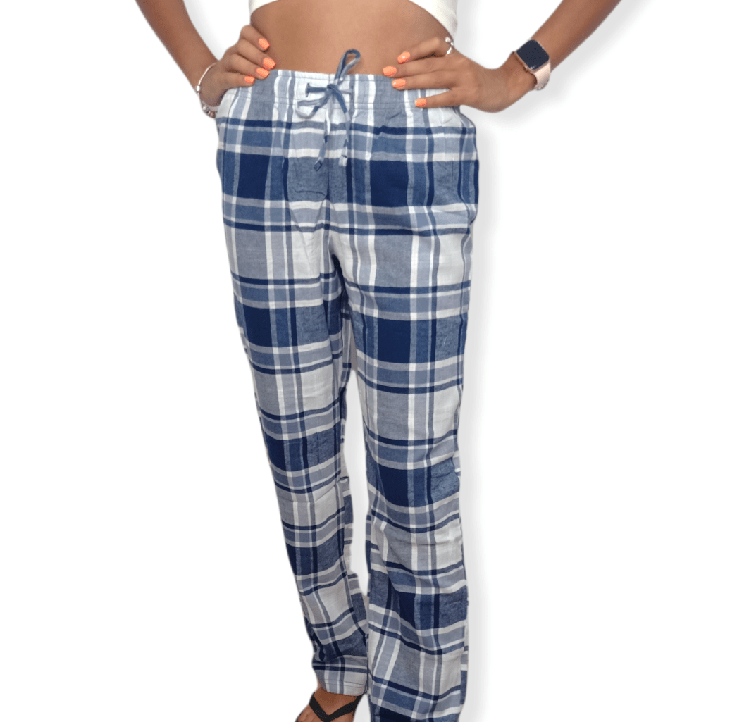 ElOutlet Women Pajama Pants Women Pajama Pants - Blue x White