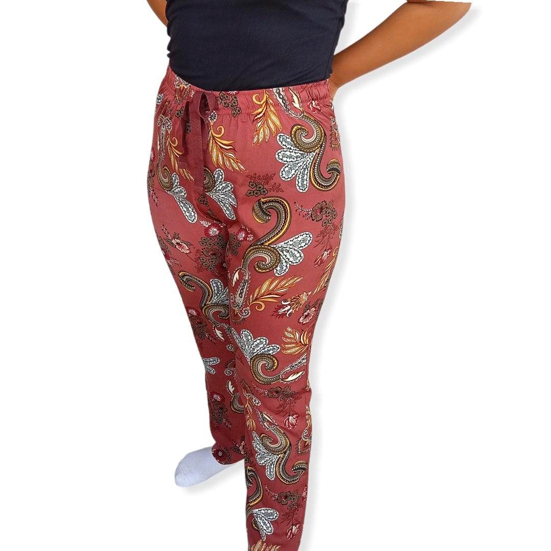 ElOutlet Women Pajama Pants Women Pajama Pants - Reddish
