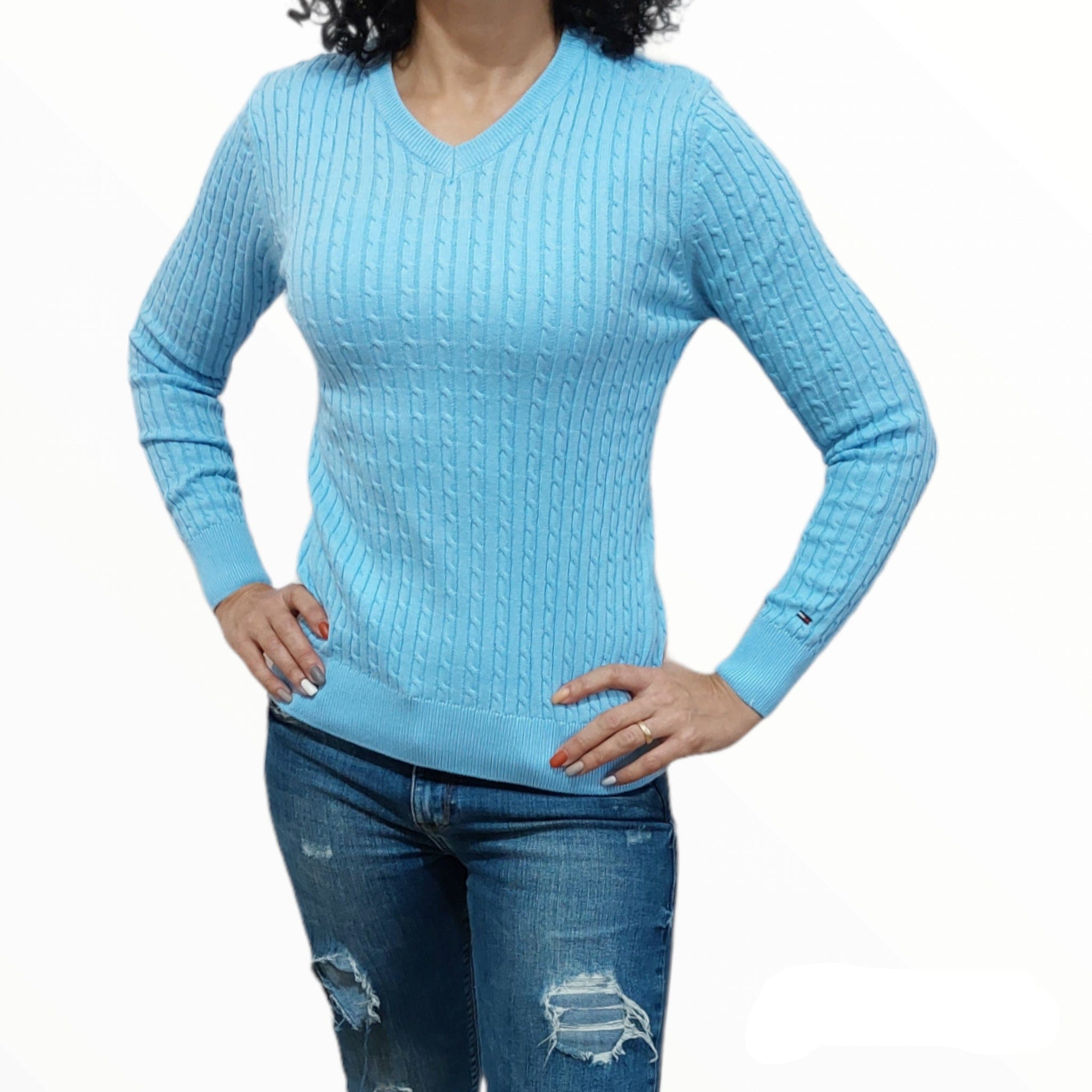 ElOutlet Women Pullover [slim-fit] Women Pullover TH - Baby Blue