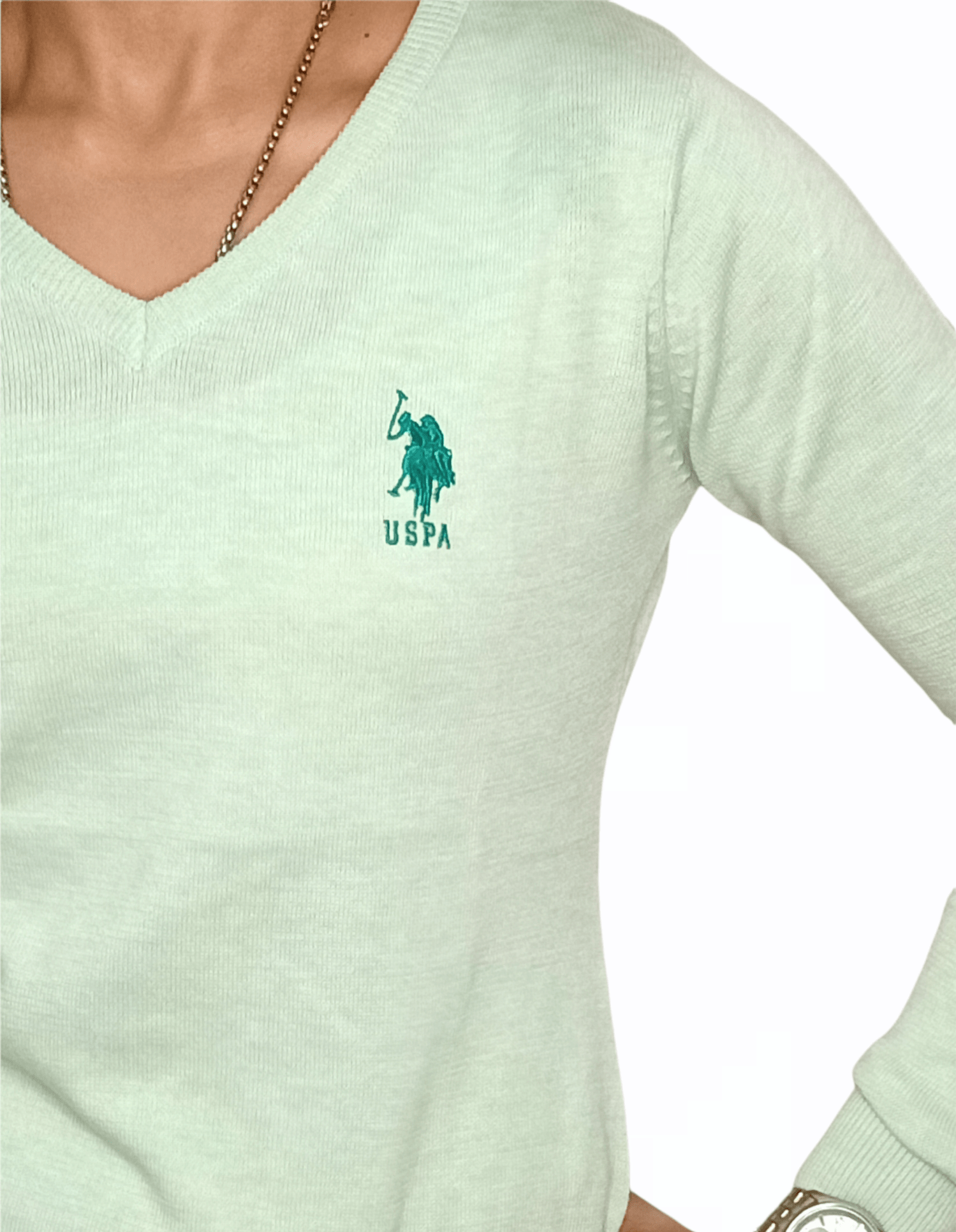 ElOutlet Women Pullover [slim-fit] Women USPA Pullover - Green