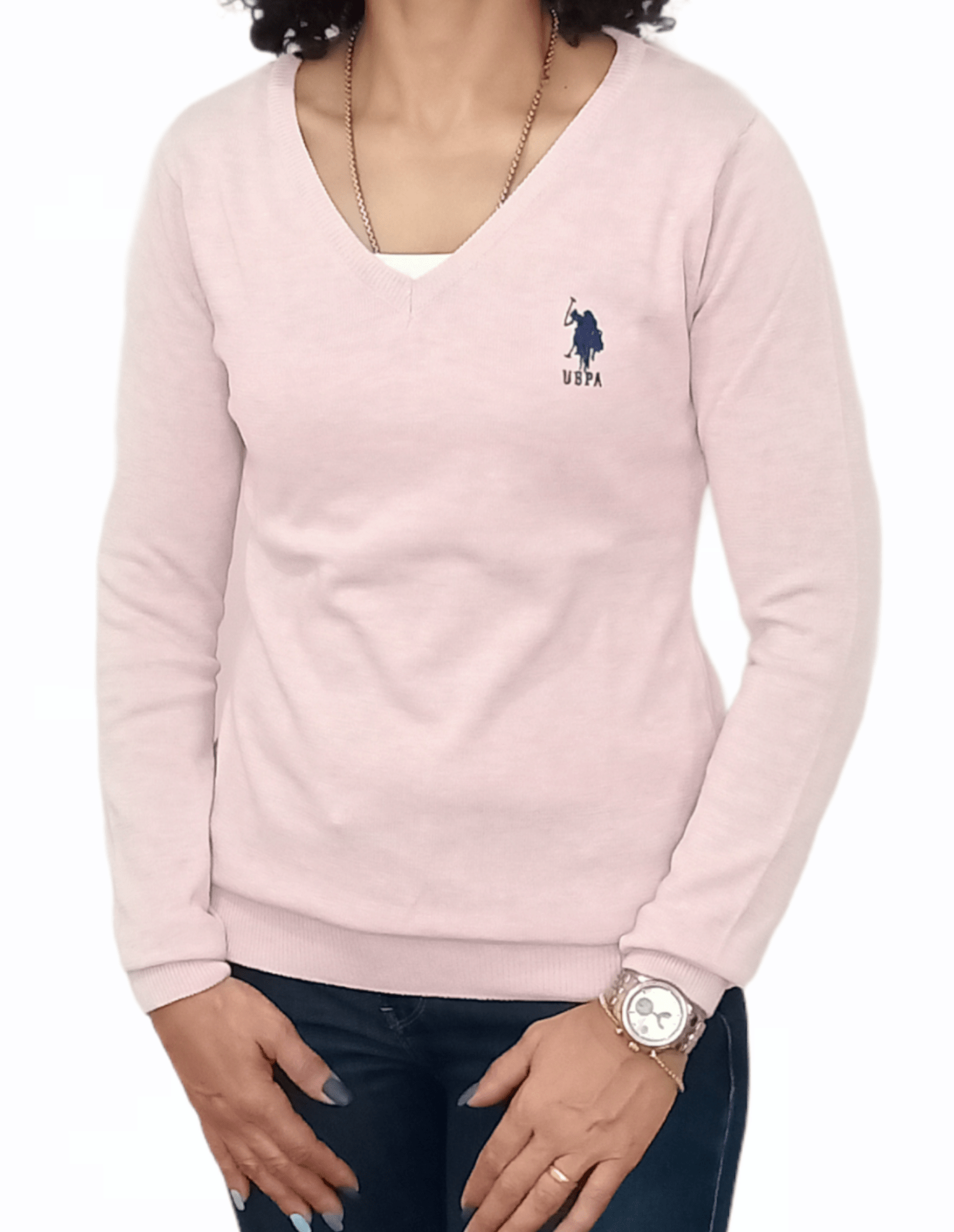 ElOutlet Women Pullover [slim-fit] Women USPA Pullover - Pink