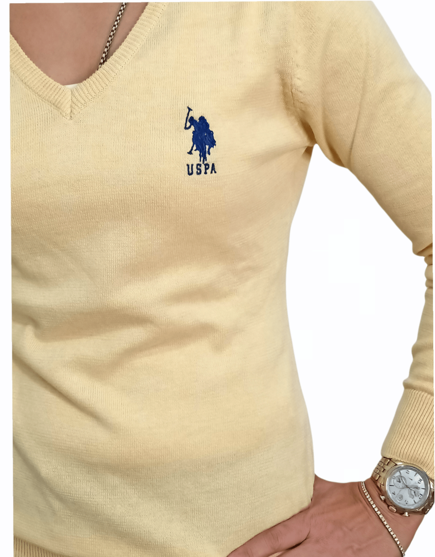 ElOutlet Women Pullover [slim-fit] Women USPA Pullover - Yellow