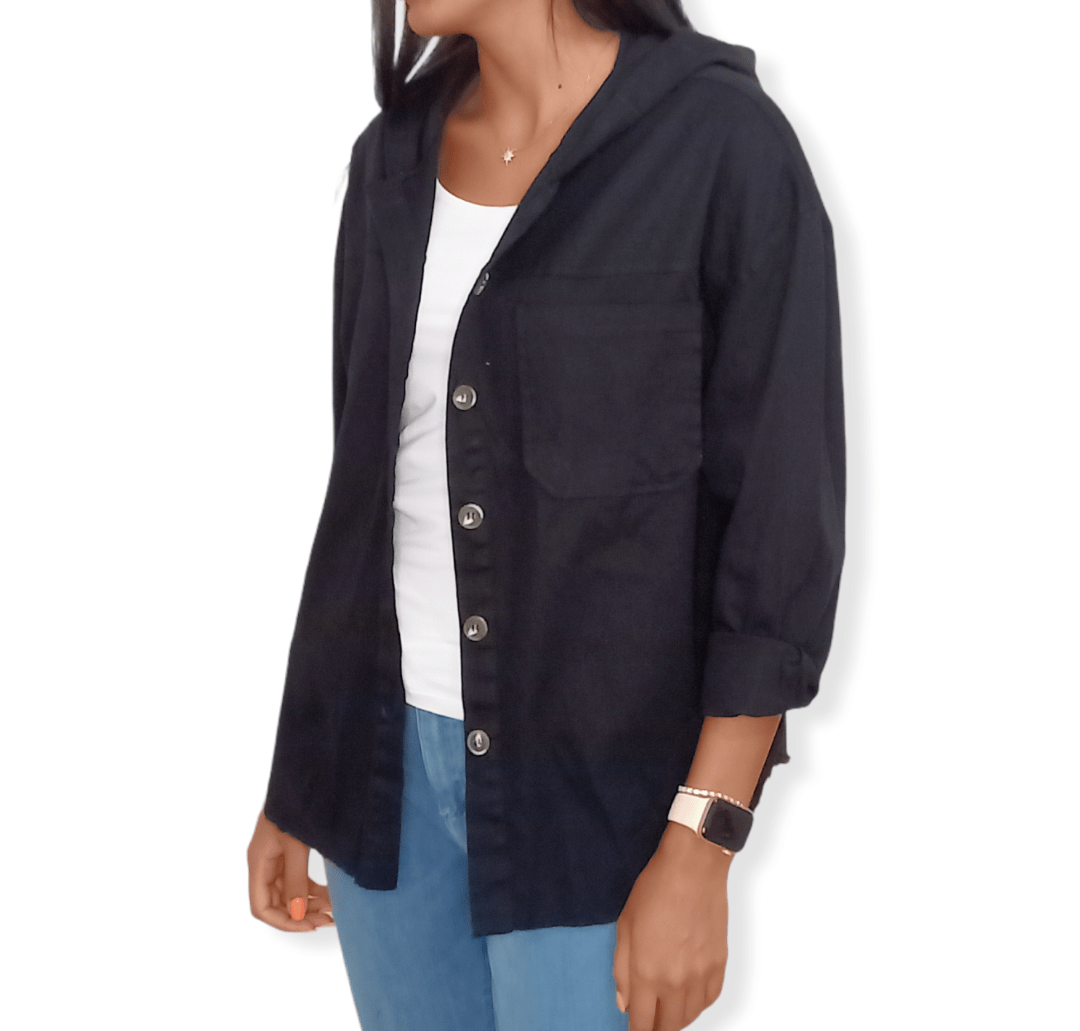 ElOutlet Women Shirt (Oversized Shirt) Black