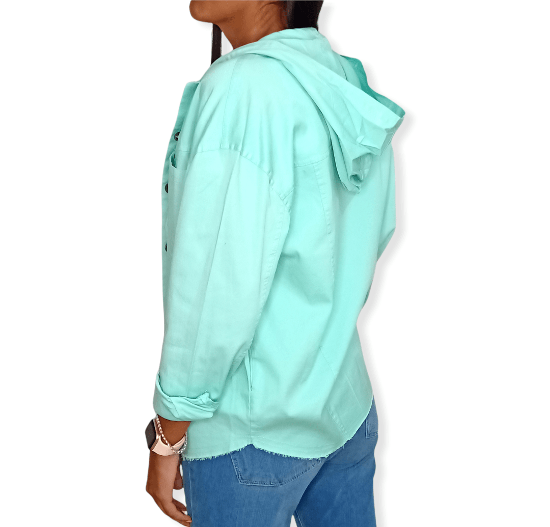ElOutlet Women Shirt (Oversized Shirt) Light Green