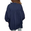 ElOutlet Women Shirt (Oversized Shirts) Dark Blue