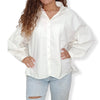 ElOutlet Women Shirt (Oversized Shirts) White