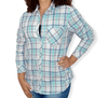 ElOutlet Women Shirt Women Patterned Shirt - Teal