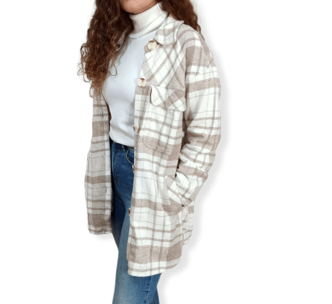 ElOutlet Women Shirt Women Wool Shirt - Beige