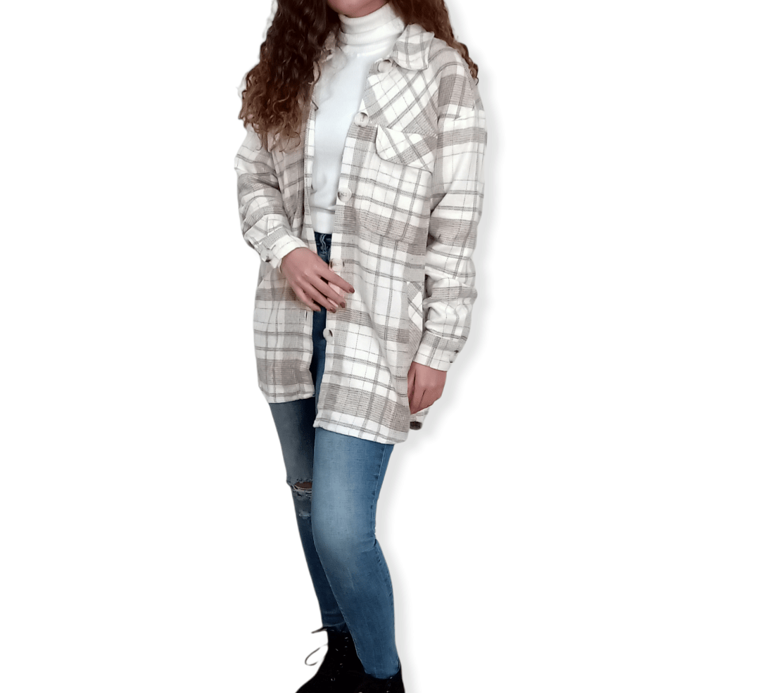 ElOutlet Women Shirt Women Wool Shirt - Beige
