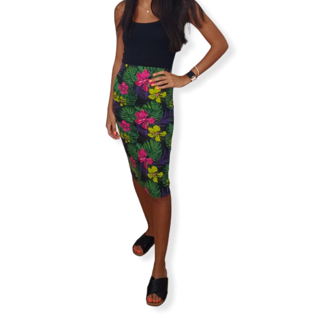 ElOutlet Women Skirt Flowery Women Cotton Skirt