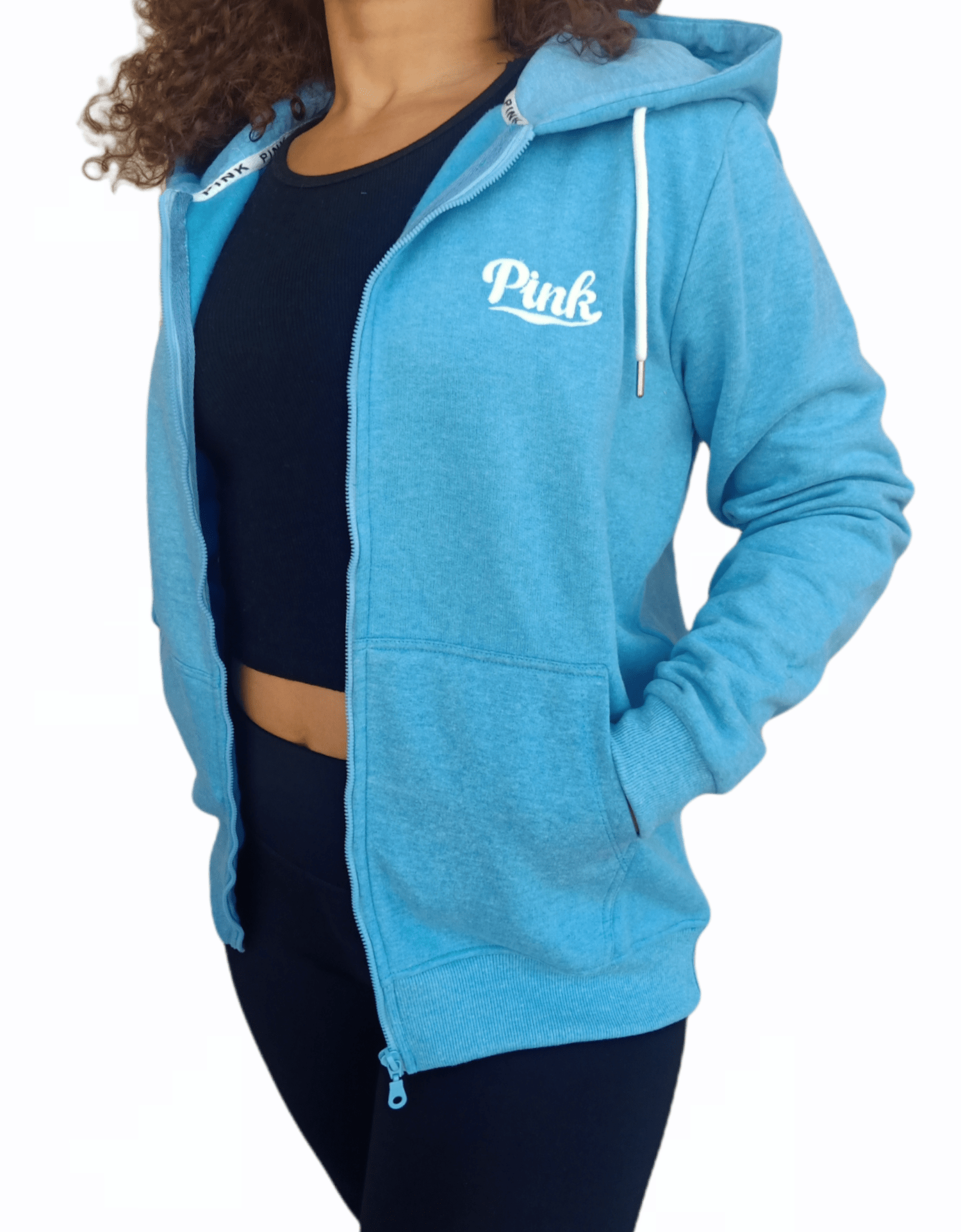 ElOutlet Women Sportsn Hoodie Jacket PINK Women Hoodie Jacket - Neon Blue