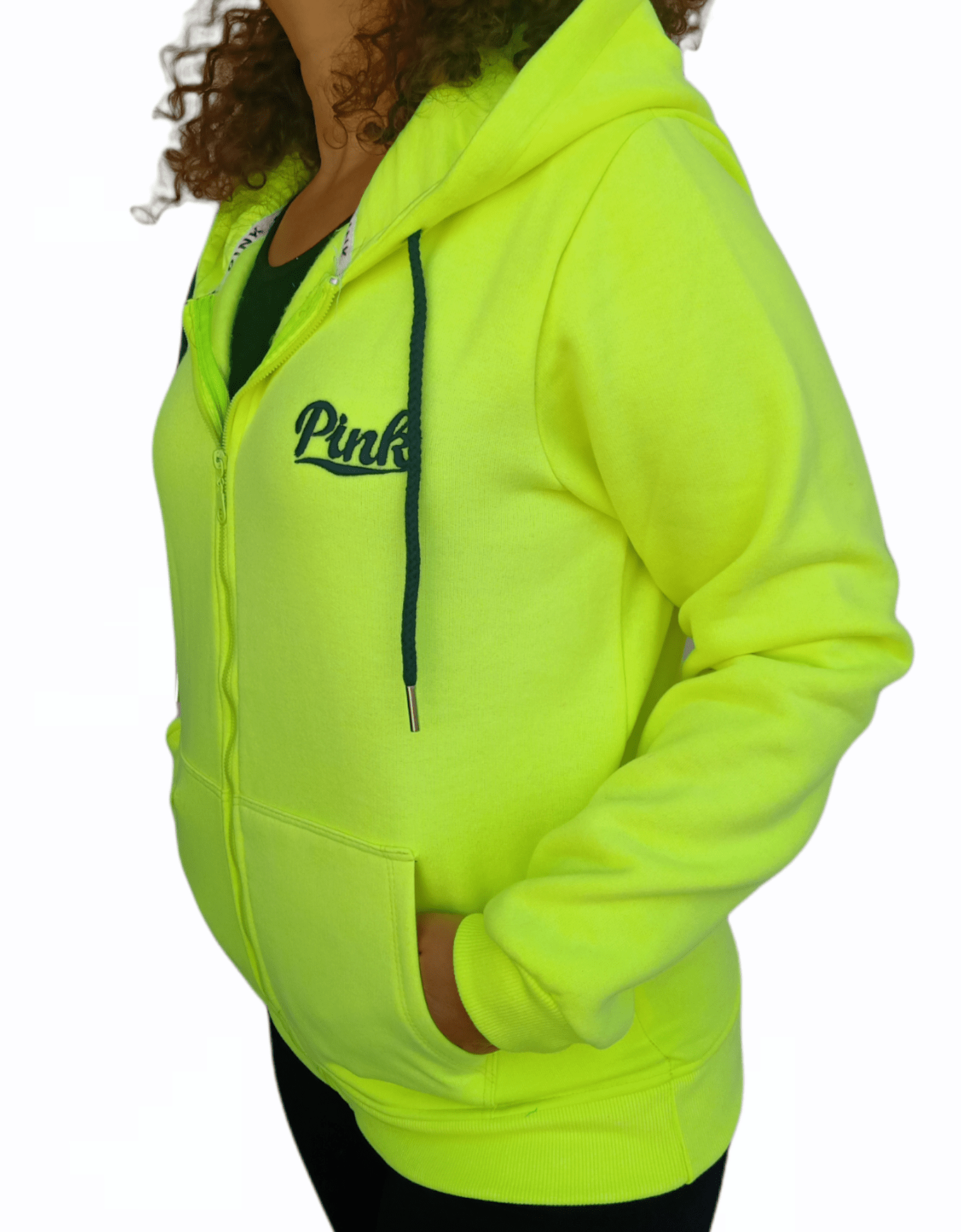 ElOutlet Women Sportsn Hoodie Jacket PINK Women Hoodie Jacket - Neon Yellow