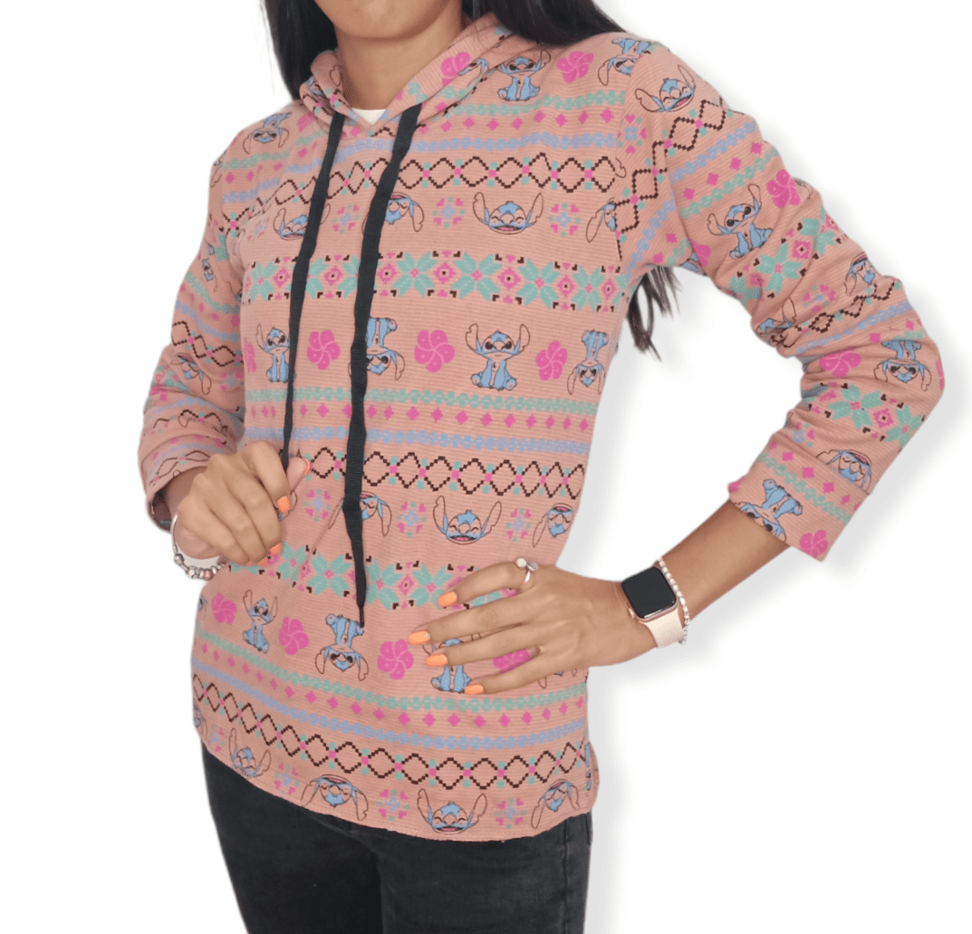 ElOutlet Women Sportsn Hoodie Jacket Women Hoodie Sweatshirt - Saumon