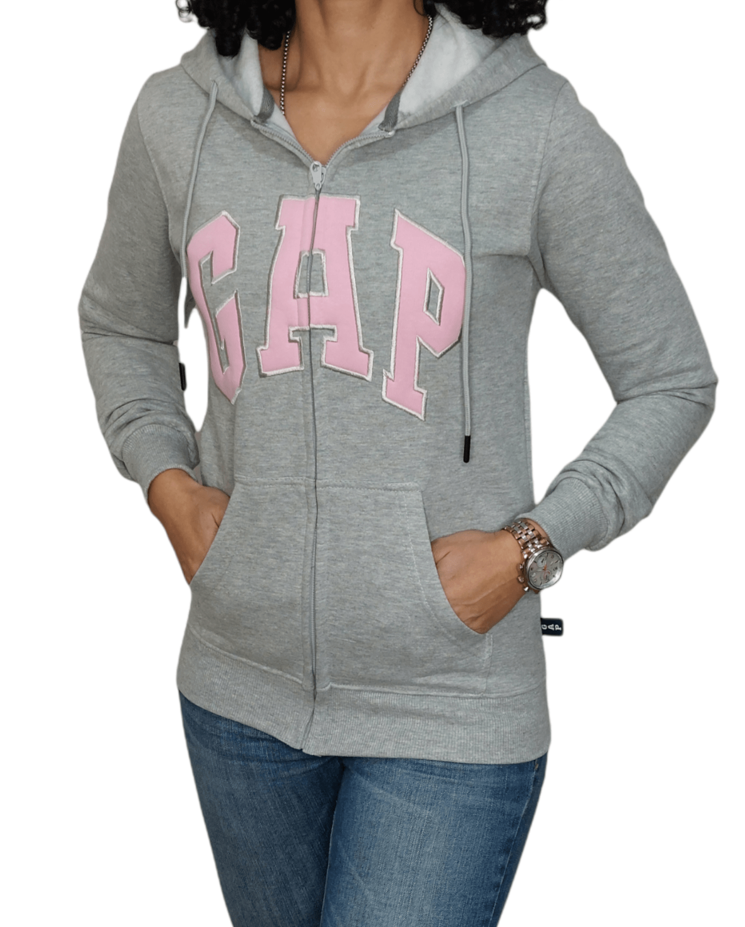 ElOutlet Women Sportsn Hoodie Jacket Women Zip-Through with Hoodie - Grey