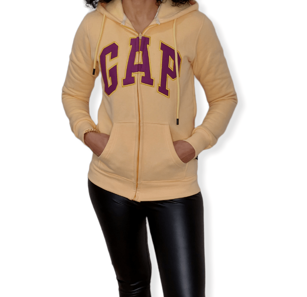 ElOutlet Women Sportsn Hoodie Jacket Women Zip-Through with Hoodie - Mango