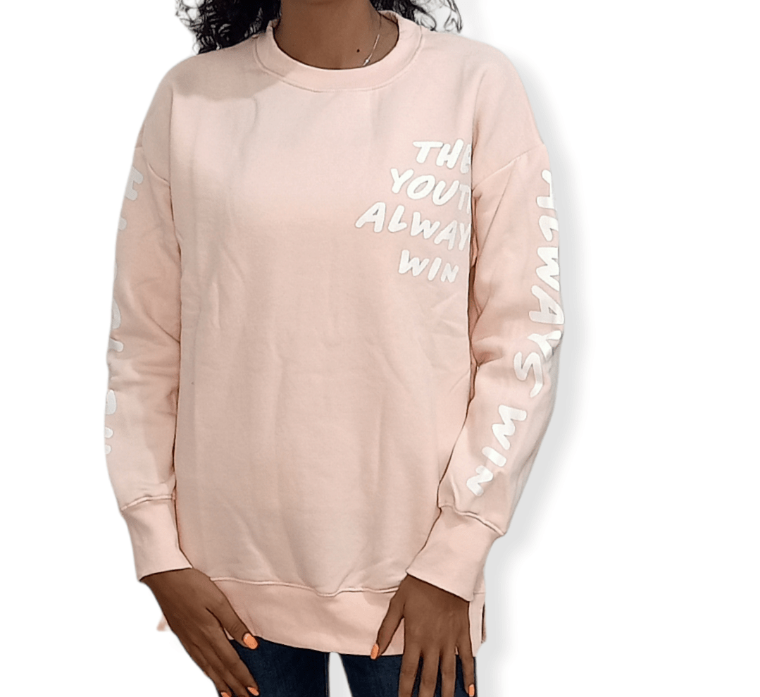 ElOutlet Women Sweatshirt [Big Size] Women Sweatshirt - Pink