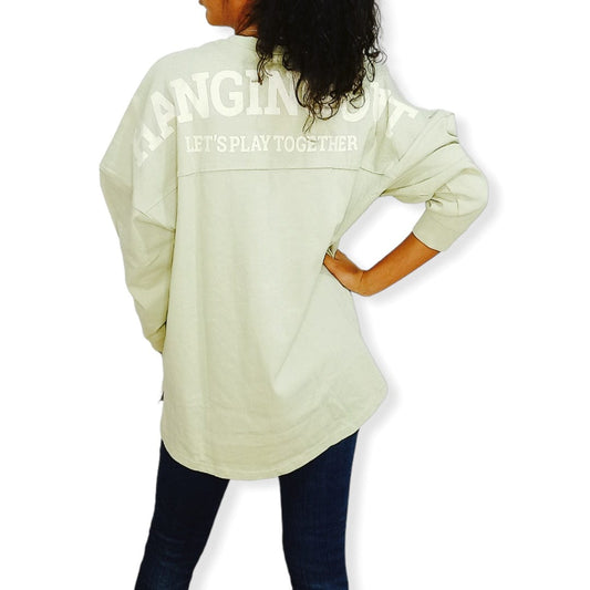 ElOutlet Women Sweatshirt (Oversized) Women Sweatshirt - Mint
