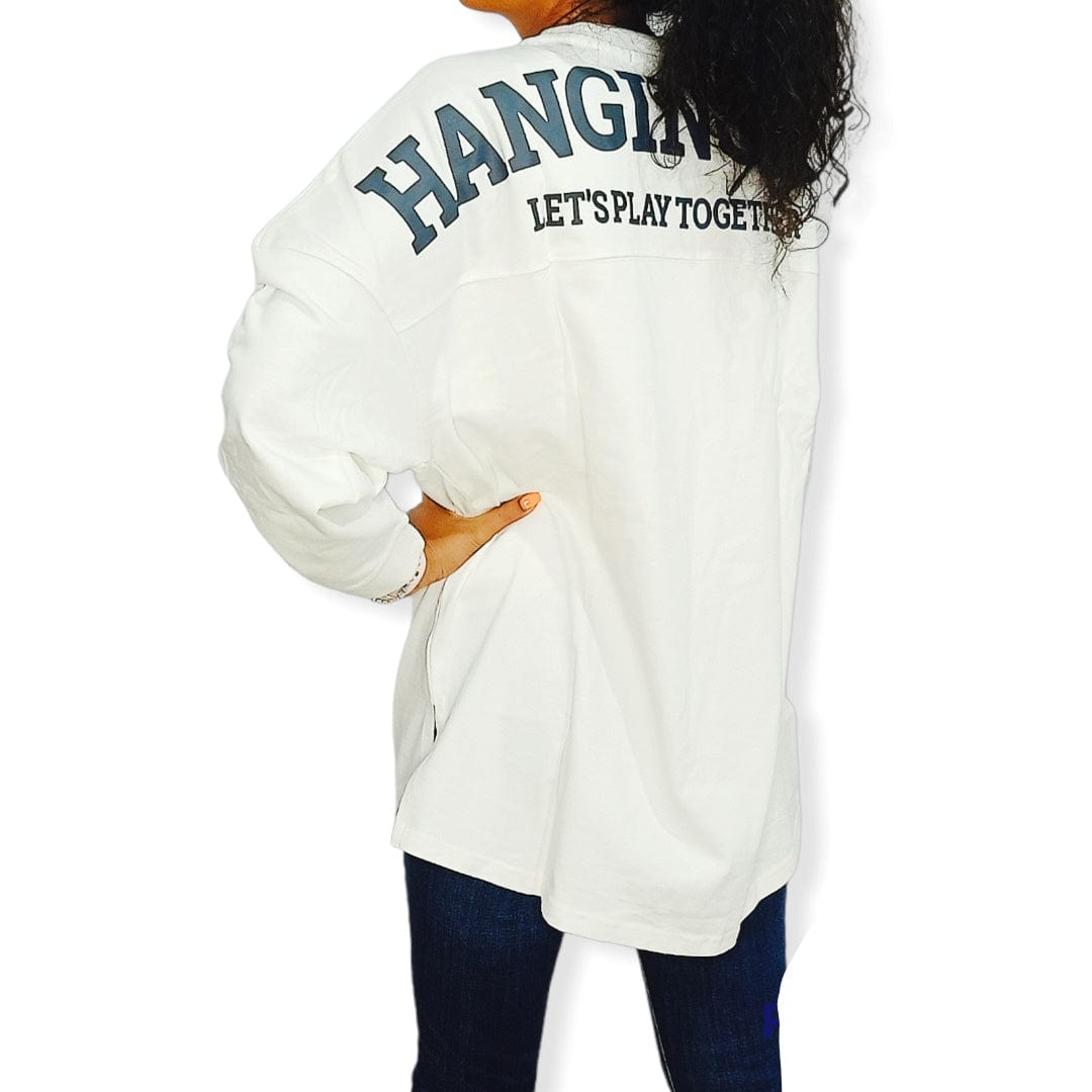 ElOutlet Women Sweatshirt (Oversized) Women Sweatshirt - Off-White