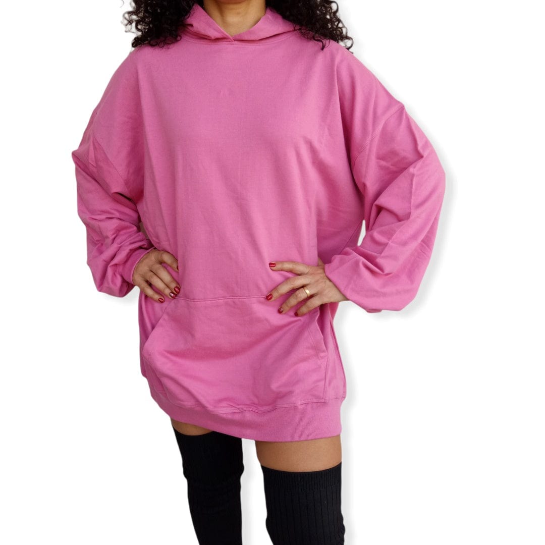 ElOutlet Women Sweatshirt [Oversized] Women Sweatshirt with Hoodie - Cashmere