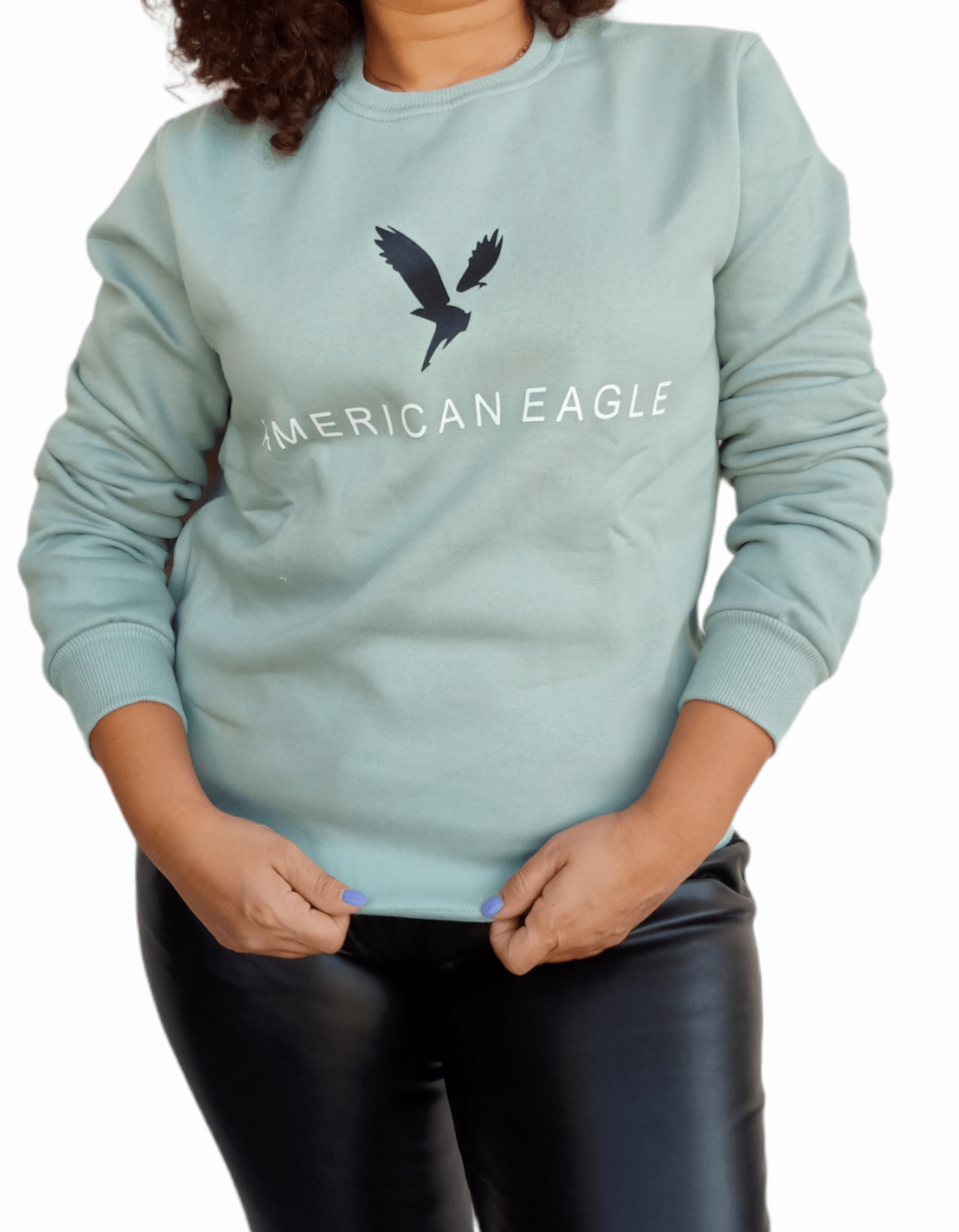 ElOutlet Women Sweatshirt [slim-fit] Women AE Sweatshirt - Mint Green