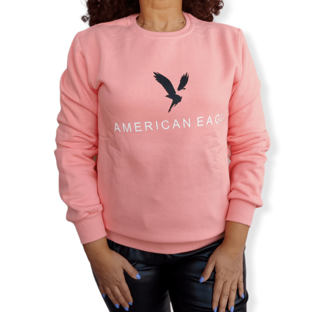 ElOutlet Women Sweatshirt [slim-fit] Women AE Sweatshirt - Pink