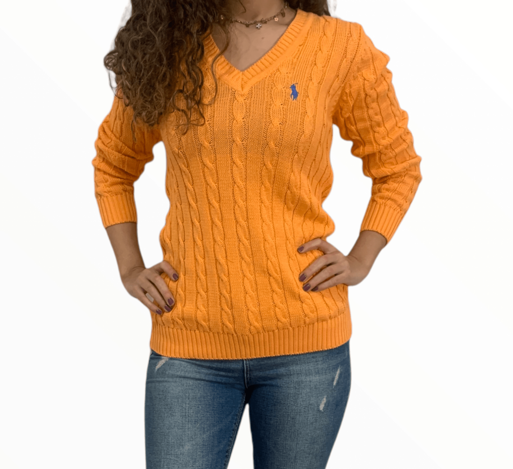 ElOutlet Women Sweatshirt Women (P) Pullover - Orange