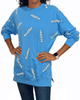 ElOutlet Women Sweatshirt Women Sweatshirt "Scattered" - Blue