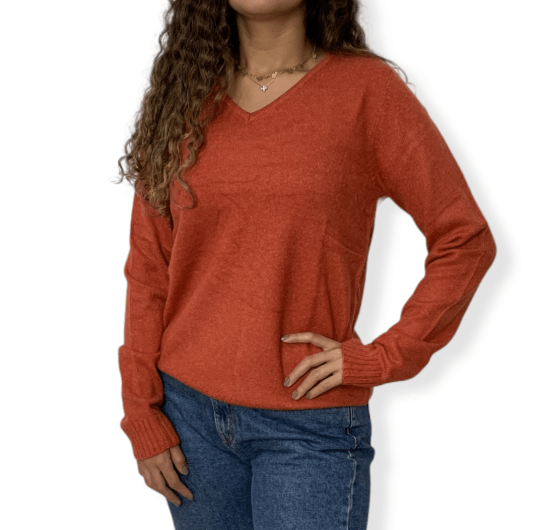 ElOutlet Women Sweatshirt Women Vila Pullover - Brick