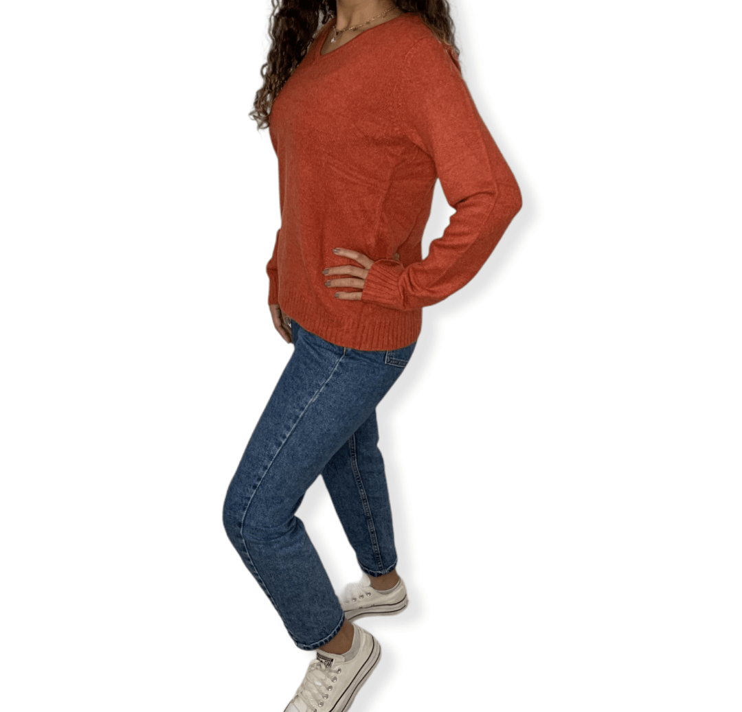 ElOutlet Women Sweatshirt Women Vila Pullover - Brick