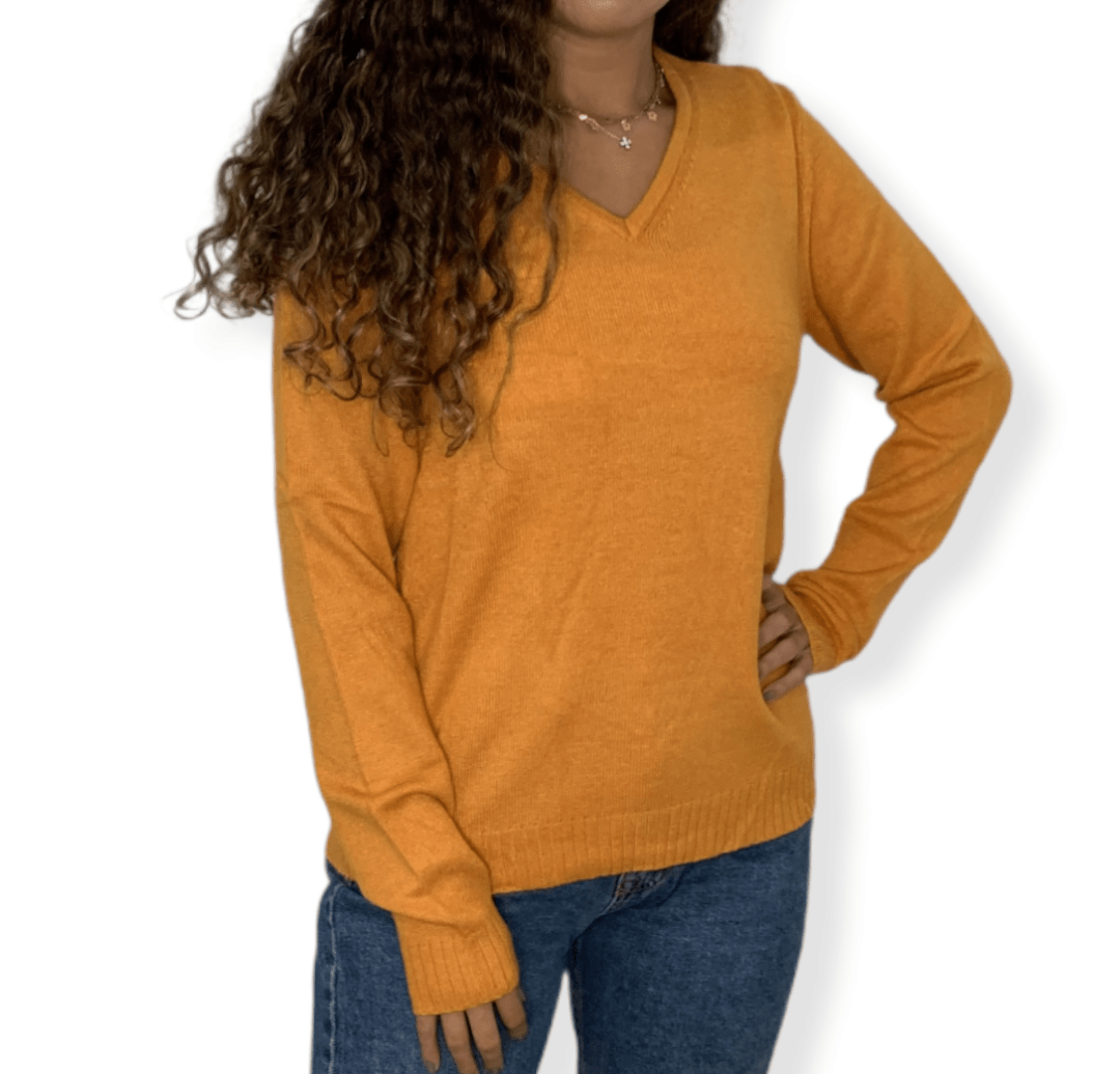 ElOutlet Women Sweatshirt Women Vila Pullover - Mustard