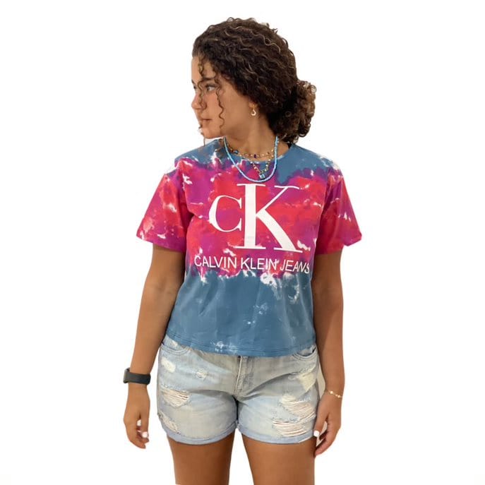 ElOutlet Women T-Shirt Red T-Shirt Tie-Dye (Women)