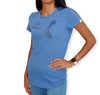 ElOutlet Women T-Shirt S Light Blue women T-shirt