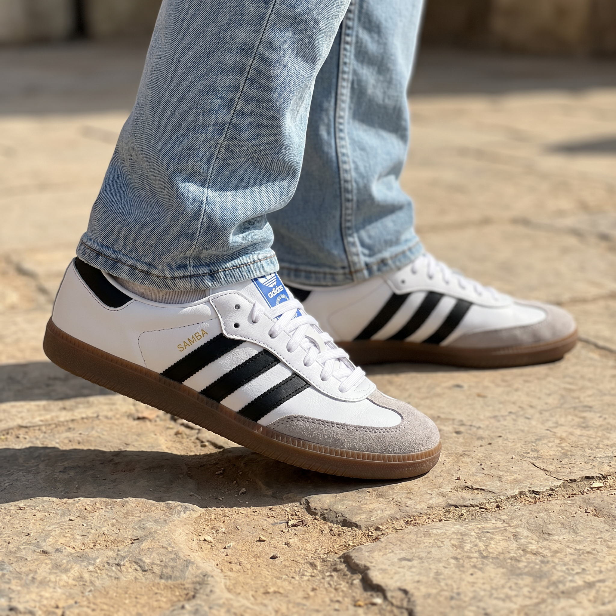 (Women-Men)Samba Sneakers-2 (White)
