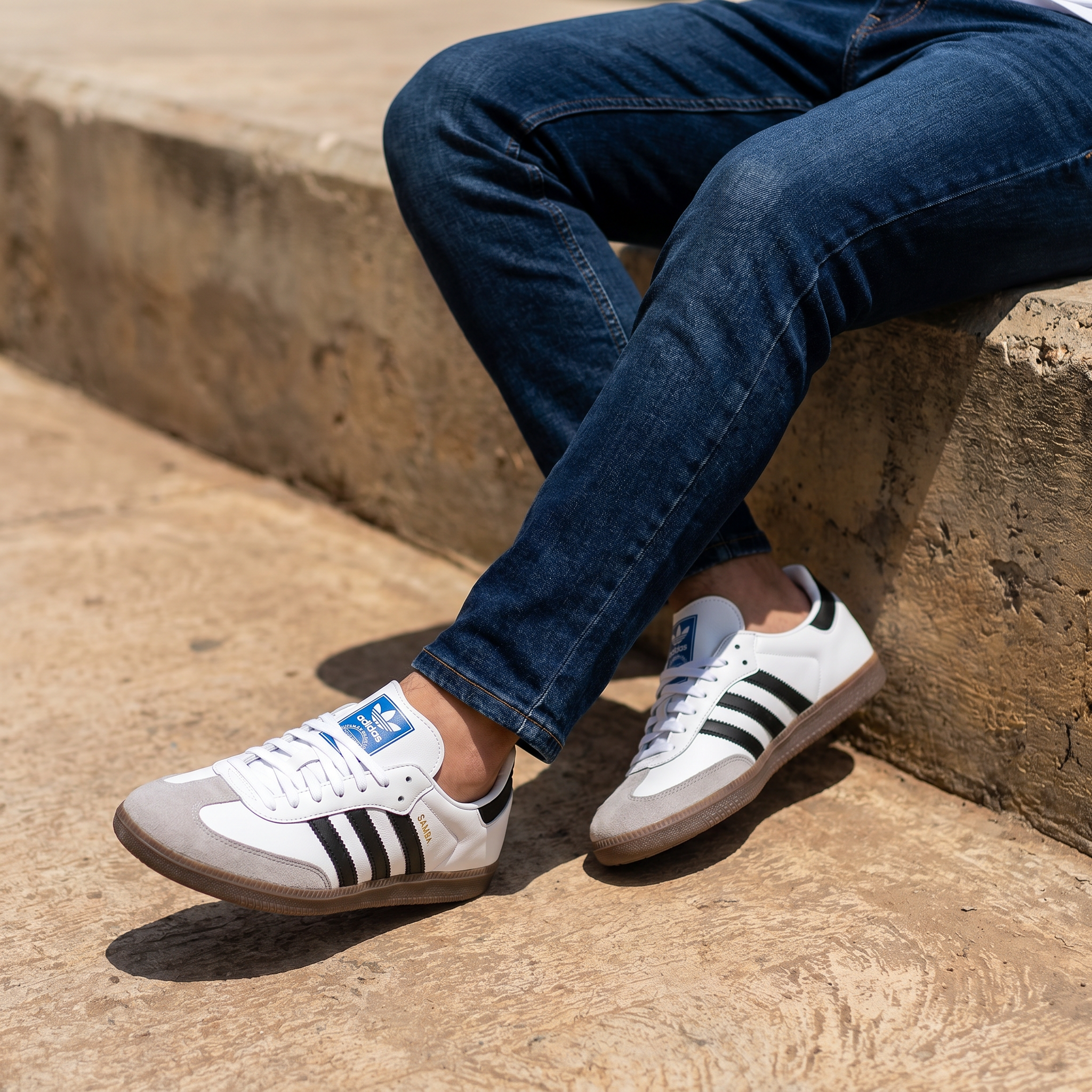 (Women-Men)Samba Sneakers-2 (White)