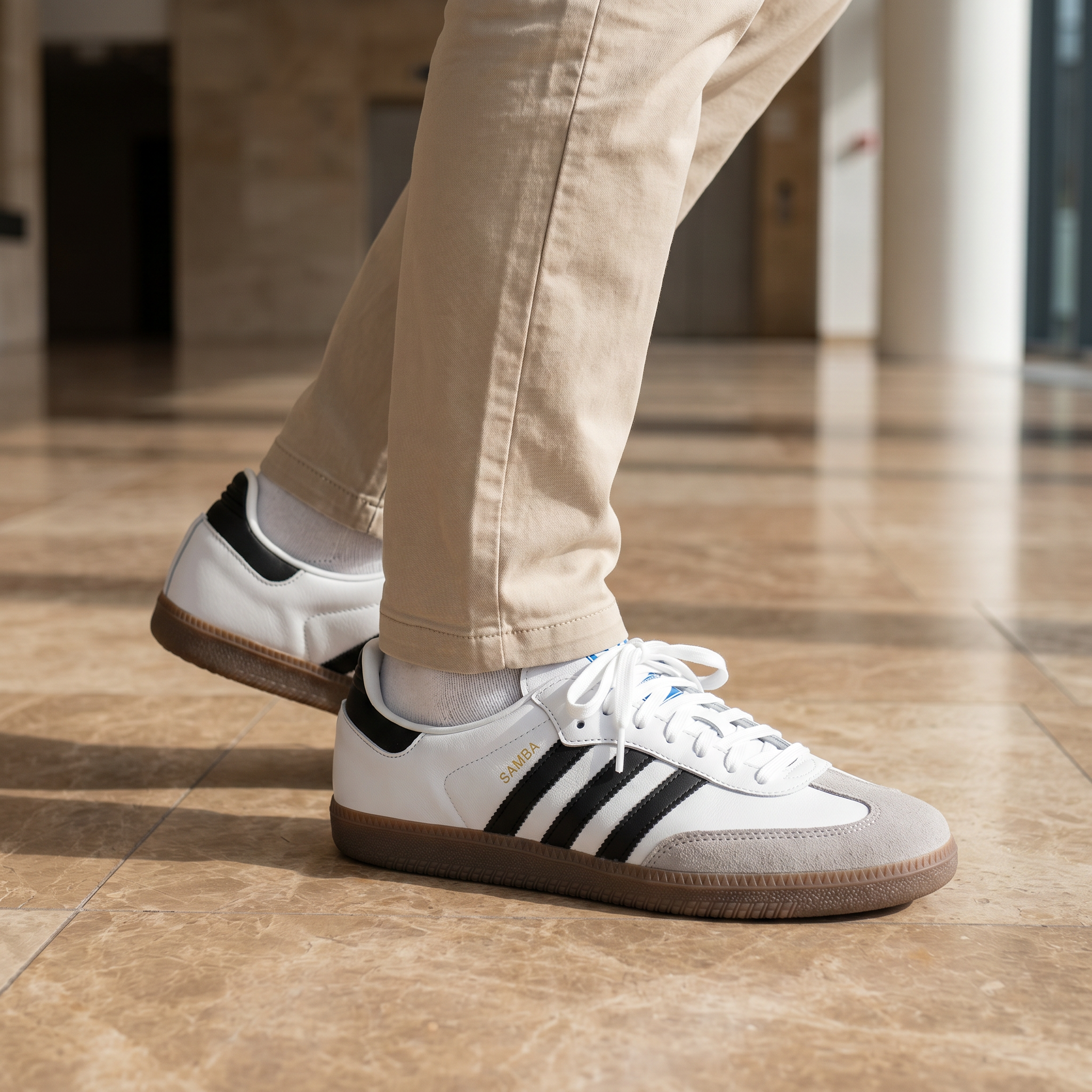 (Women-Men)Samba Sneakers-2 (White)