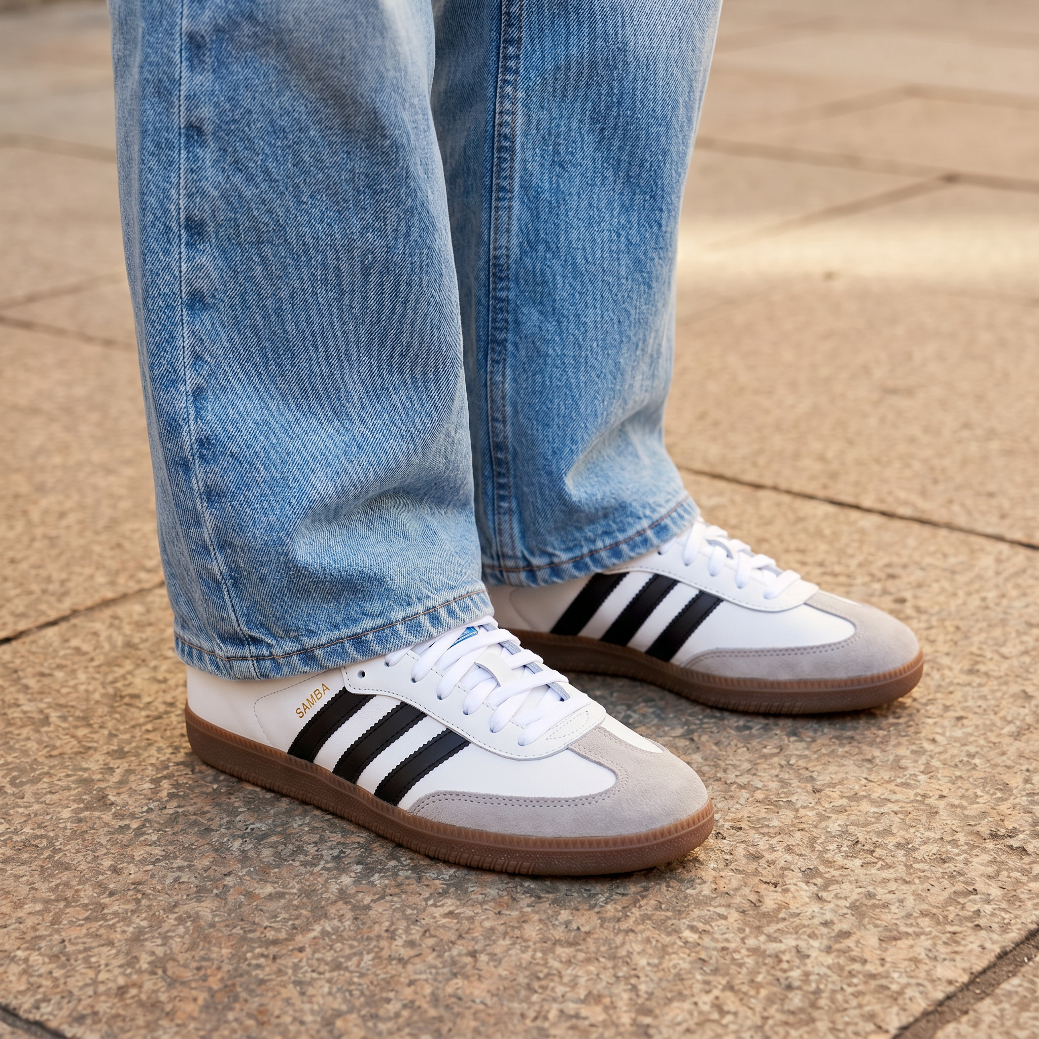 (Women-Men)Samba Sneakers-2 (White)