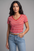 Women Striped Classic V-neck T-Shirt