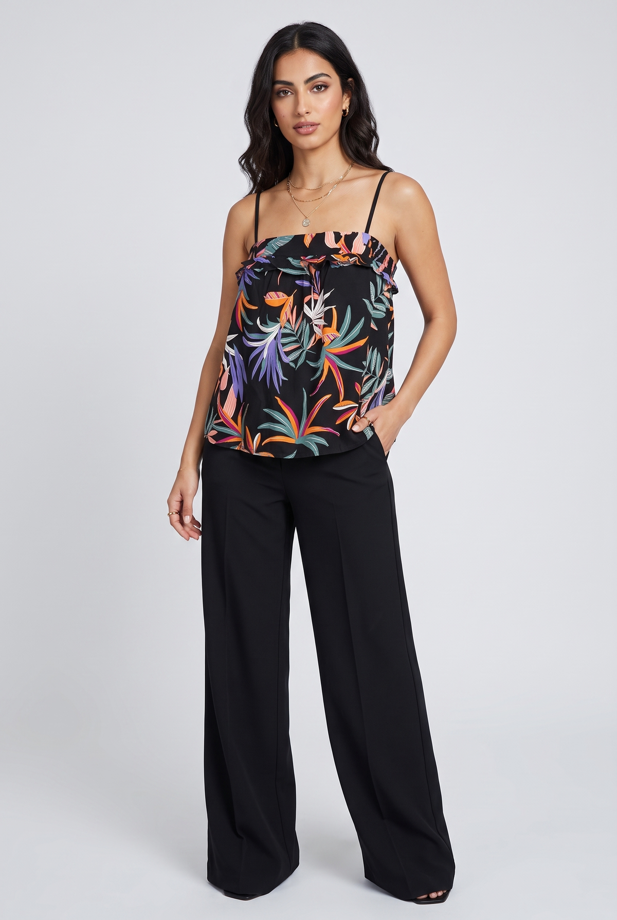Sleeveless Women Top (Black)