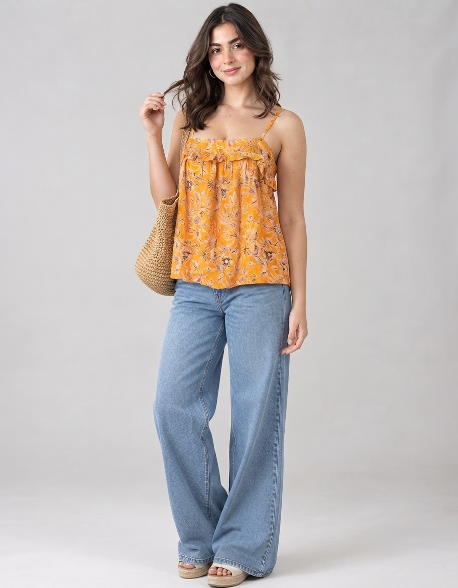 Sleeveless Women Top (Mustard)