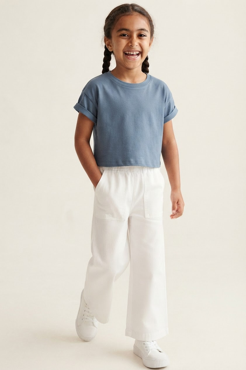 Kids Linen Trousers For Girls