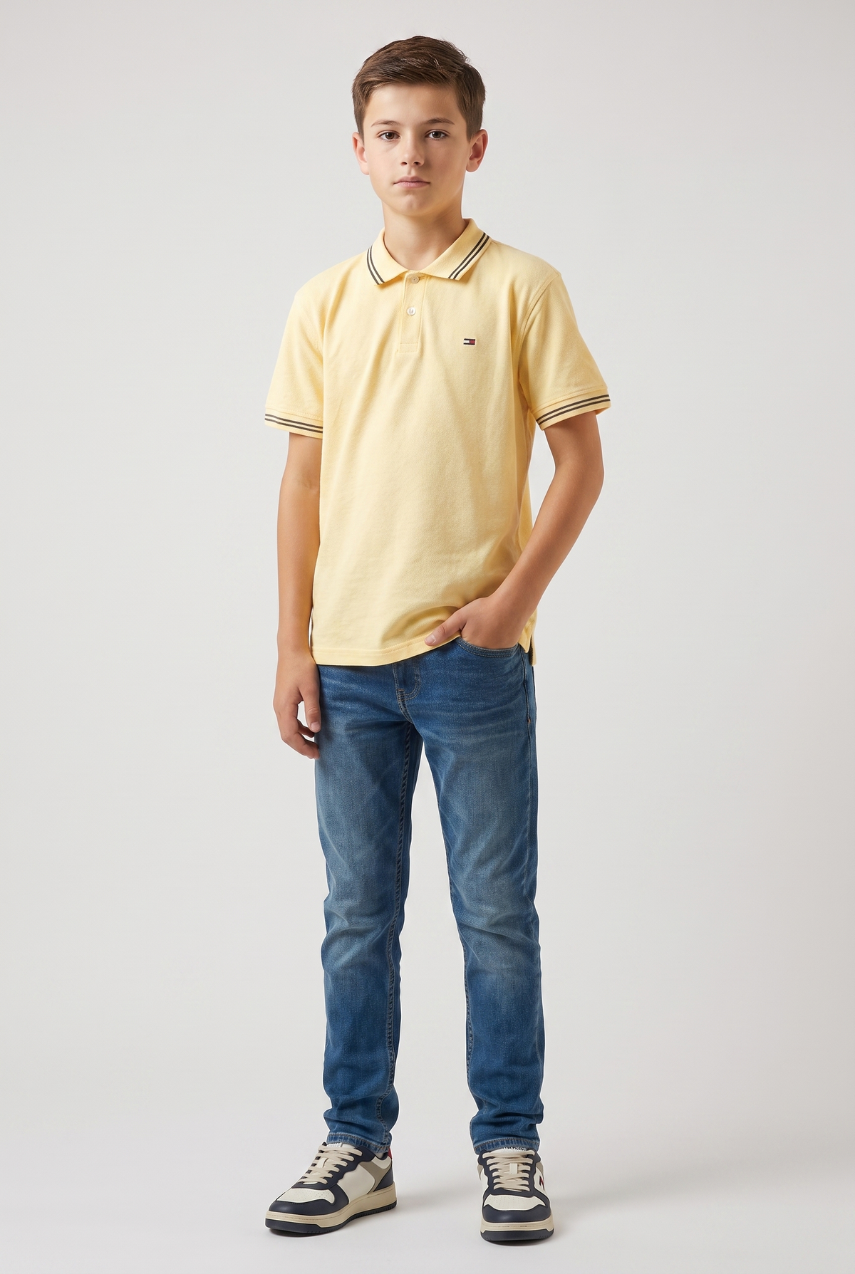 Kids Polo Shirt in Regular Fit (Yellow)