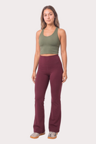 Charleston Flare Pants - Maroon - Front view