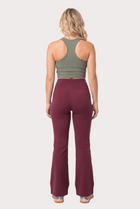 Charleston Flare Pants - Maroon - Back view