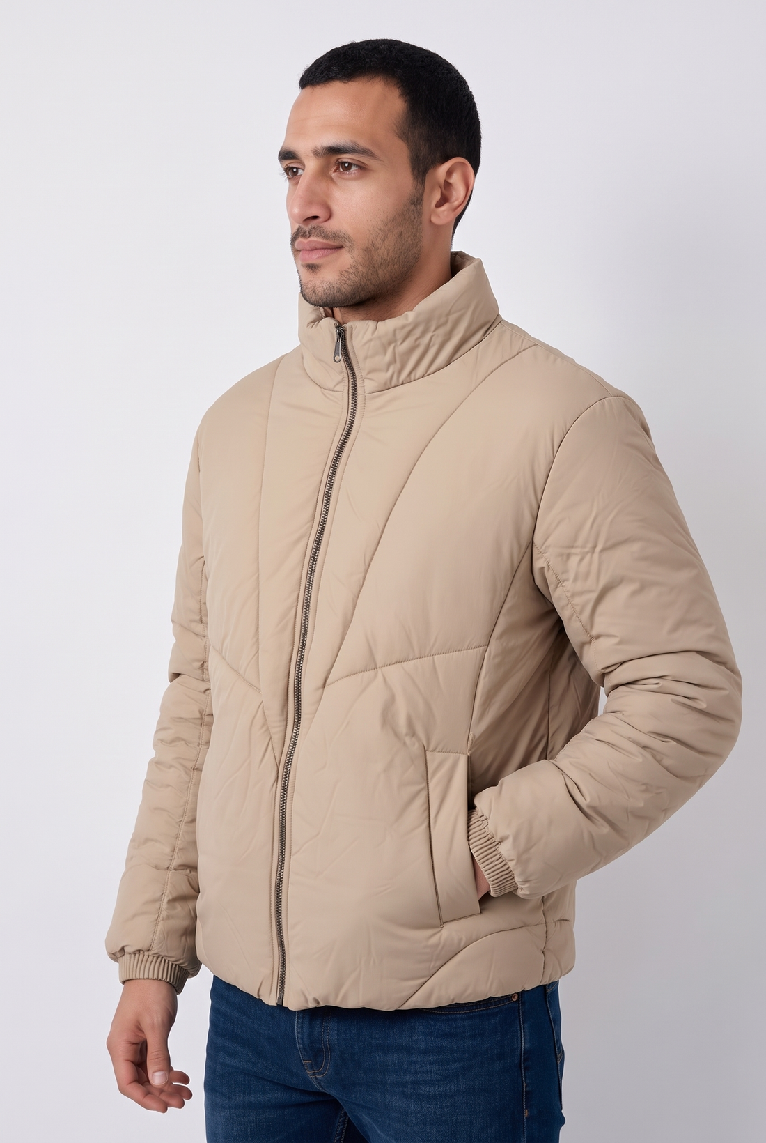 Men Regular Fit Puffer Jacket