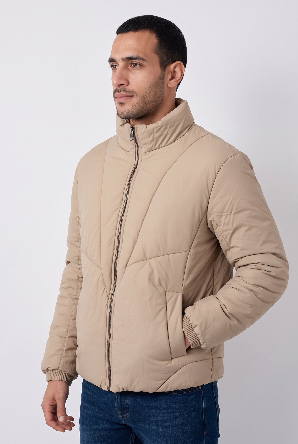 Men Regular Fit Puffer Jacket