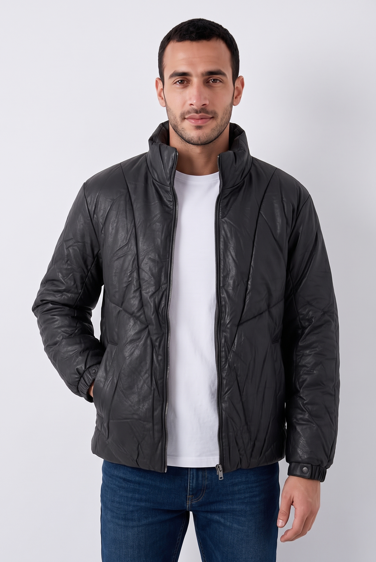 Men Regular Fit Puffer Jacket