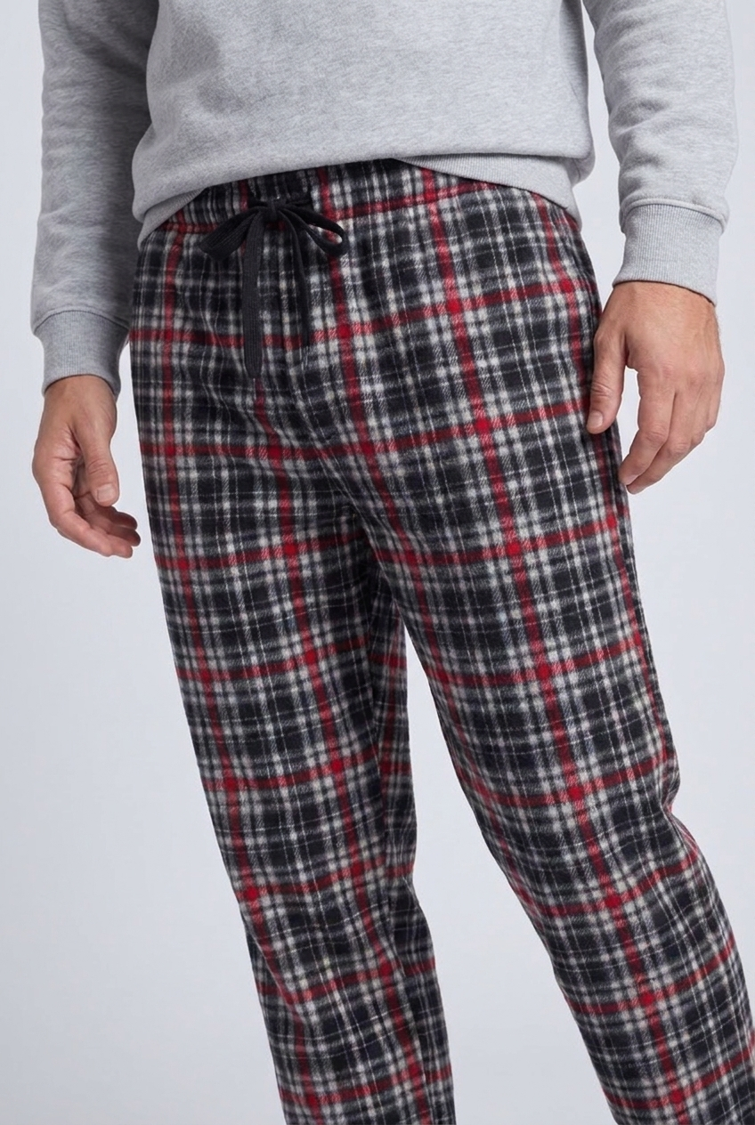 Men's Plaid Fleece Lounge Pants