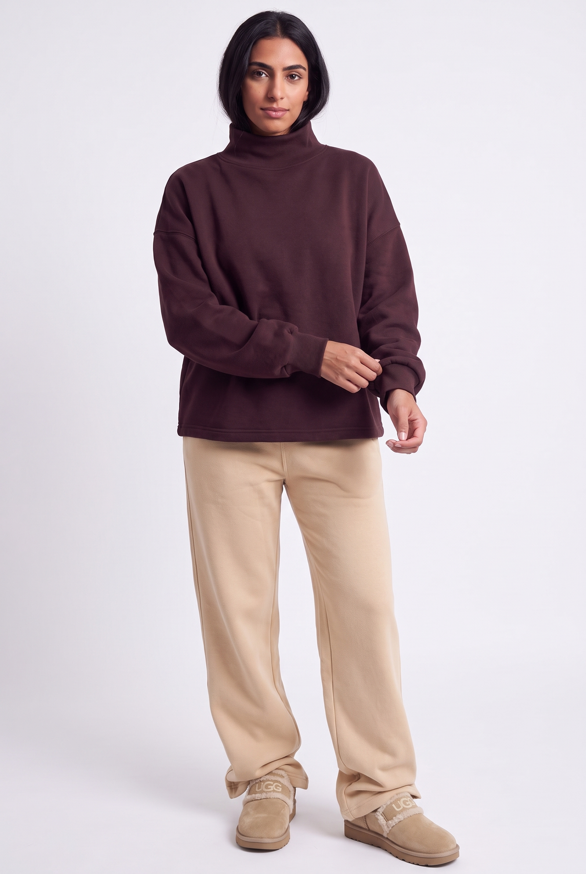 NUT Women Oversized Turtleneck Sweater